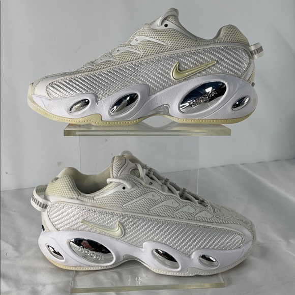 NIKE NOCTA GLIDE TRIPLE WHITE SNEAKERS FTL-12-073 - Picture 3 of 12